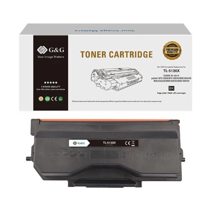 G&G TL-5120X Black Laser Toner with Chip