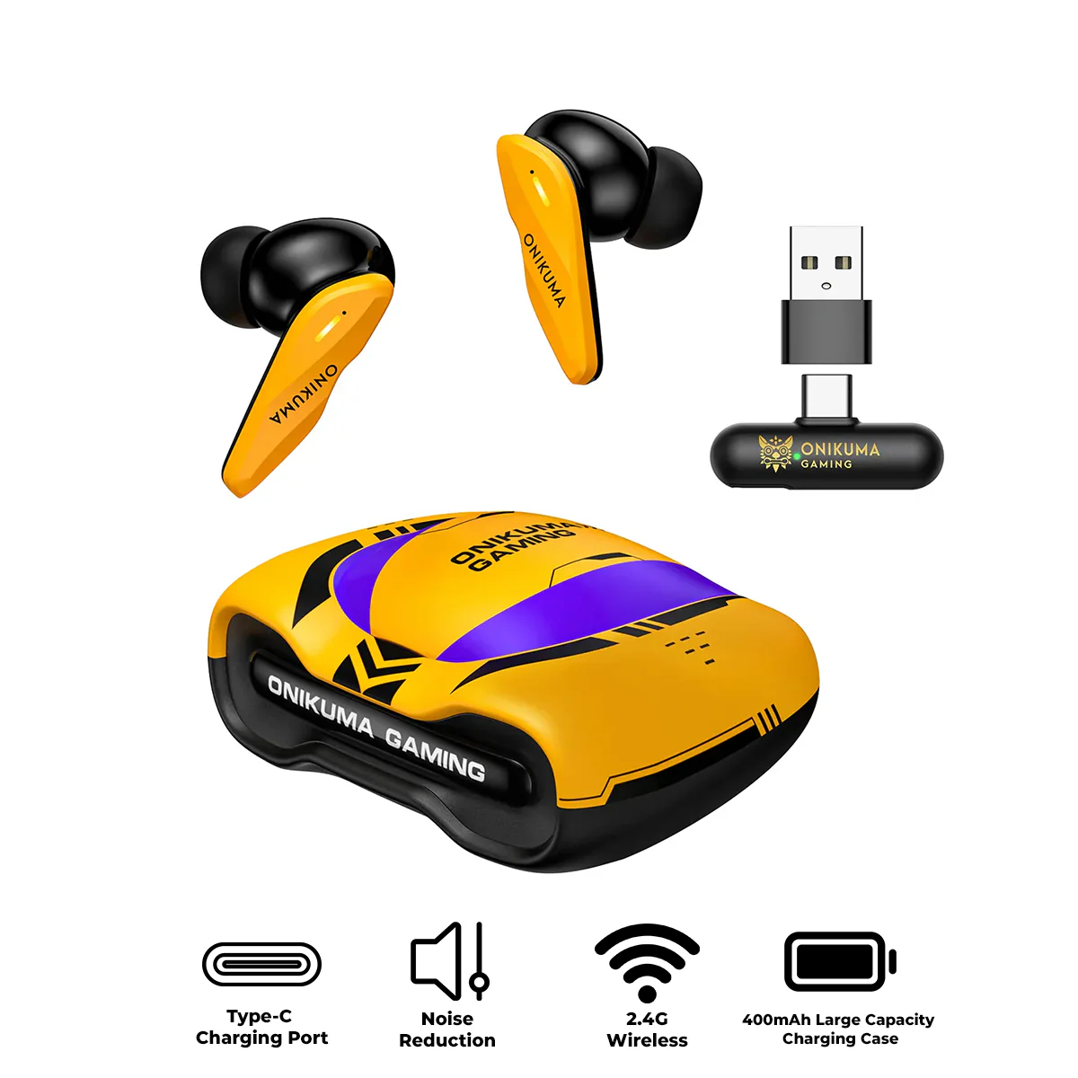 ‌ONIKUMA TX616 Dual-Mic Noise Reduction Earbuds with Tri-Mode