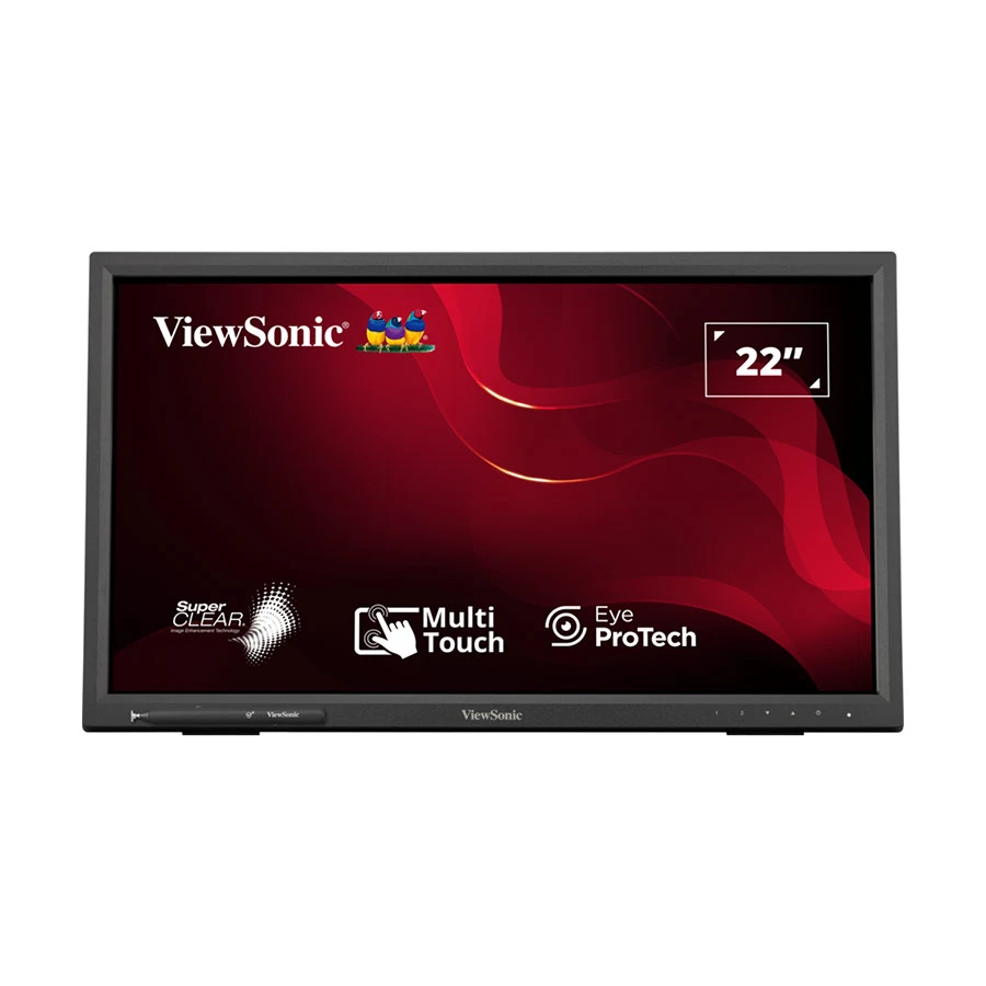 ViewSonic TD2223-2 22 Inch (21.5 Inch Viewable) Full HD HDMI, VGA, DVI, USB-B, Dual USB-A Touch Portable Monitor