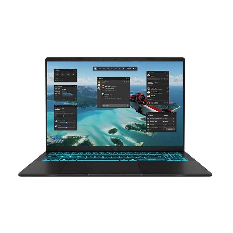 Asus V16 Intel Core 7 240H 16GB RAM 512GB SSD RTX 5060 8GB Graphics 16 Inch WUXGA Black Gaming Laptop