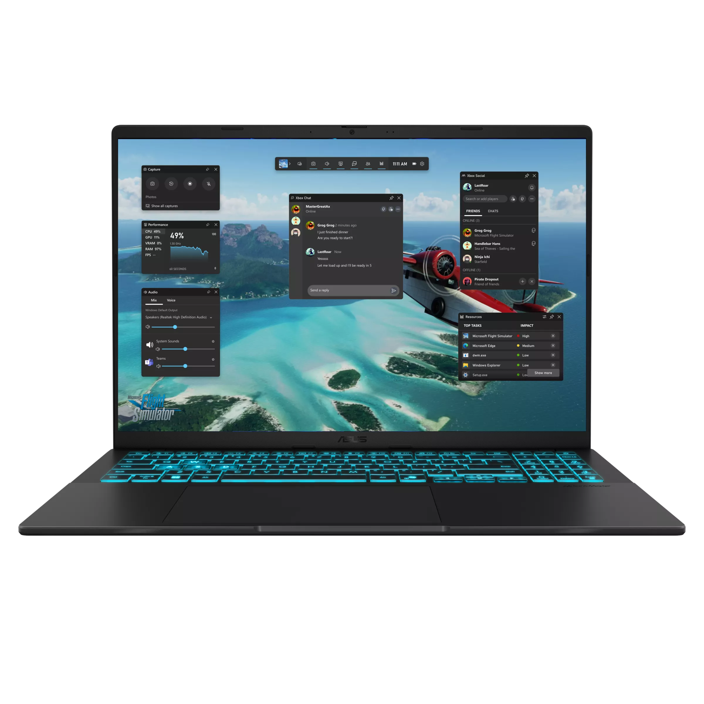 Asus V16 Intel Core 7 240H 16GB RAM 1TB SSD RTX 5050 8GB Graphics 16 Inch WUXGA Black Gaming Laptop